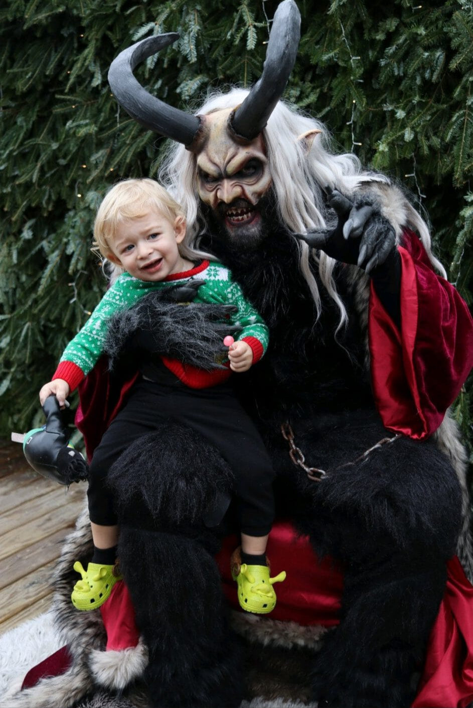 Krampus latex face prosthetic