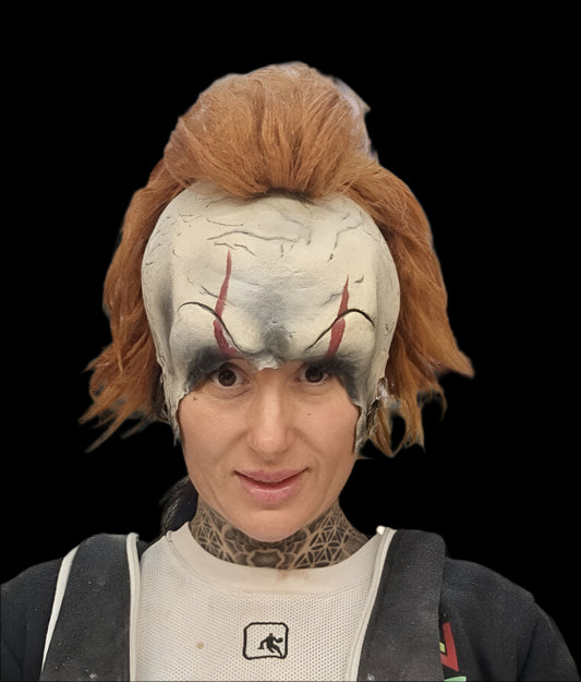 Large Clown latex cracked pull over head