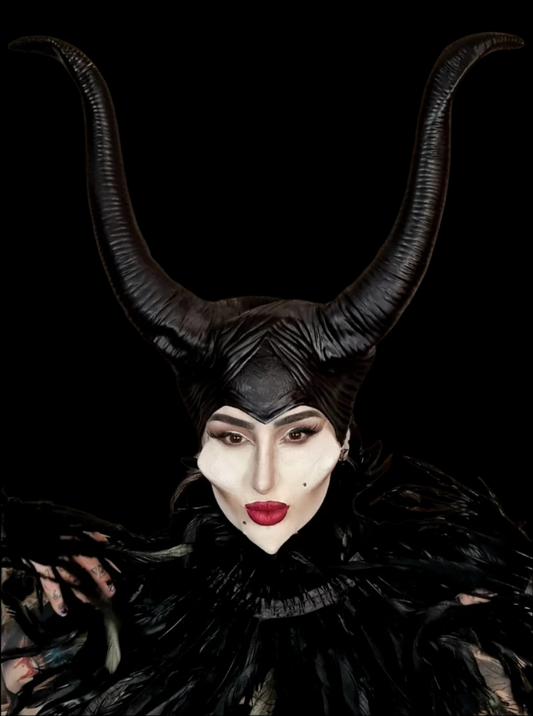 Maleficent pointy cheek prosthetics