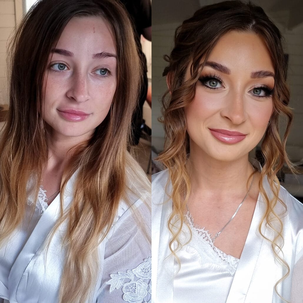 Natural glam bridal makeup artist Leicester 