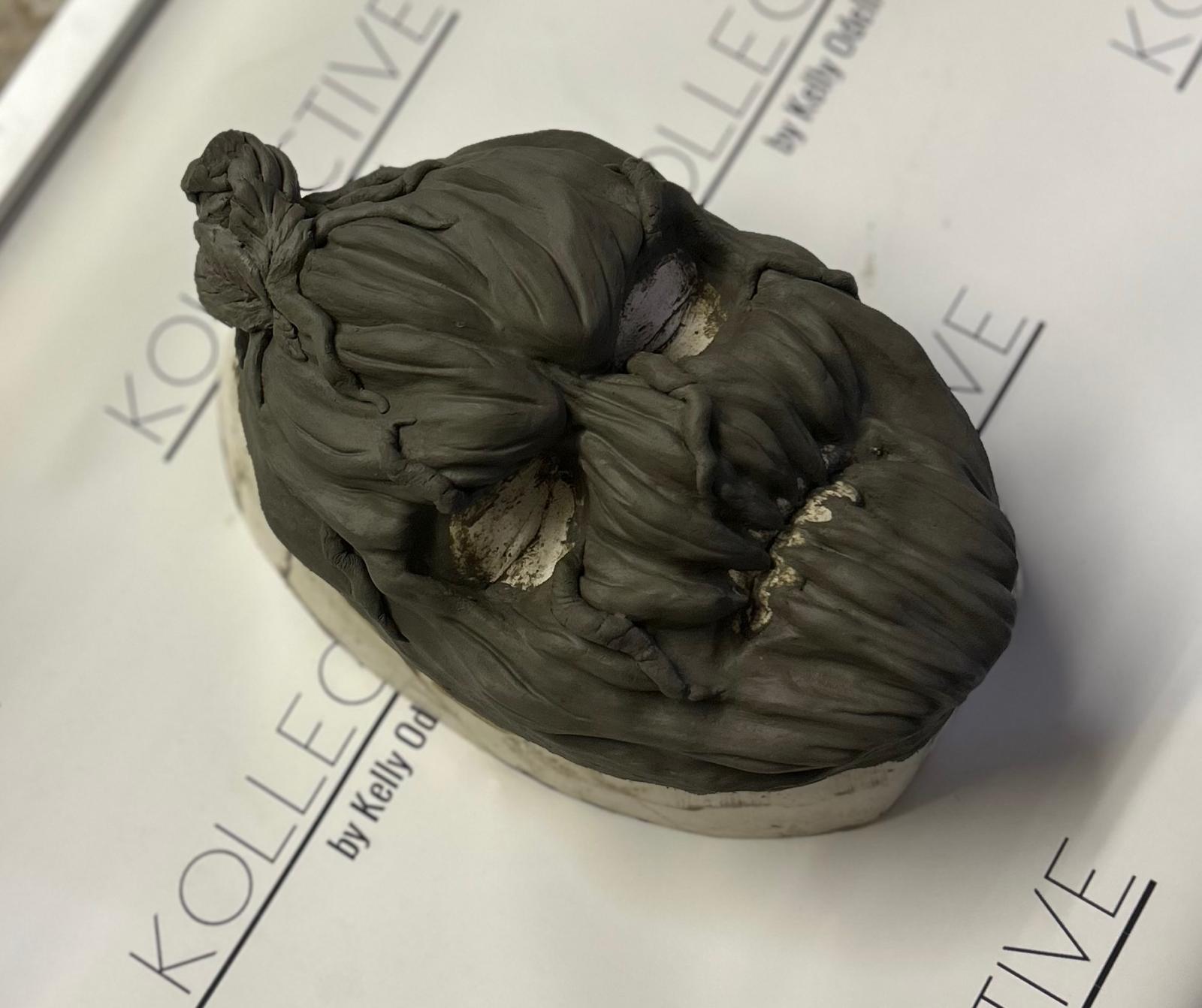 Pumpkin foam latex rubber  prosthetic head 