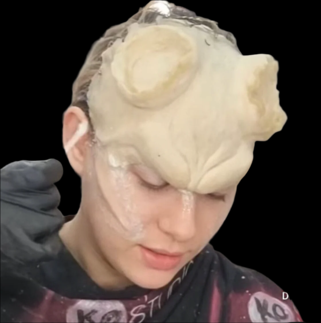 prosthetic forehead and horns krampus style 