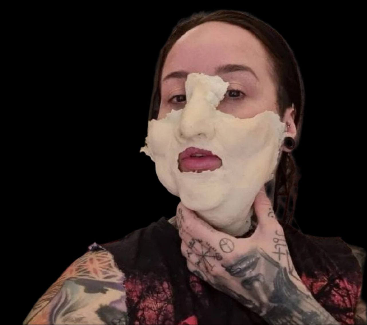 swollen face prosthetic 