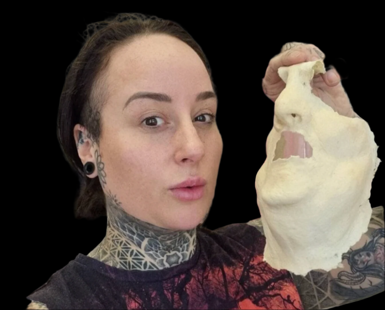 swollen face foam latex 