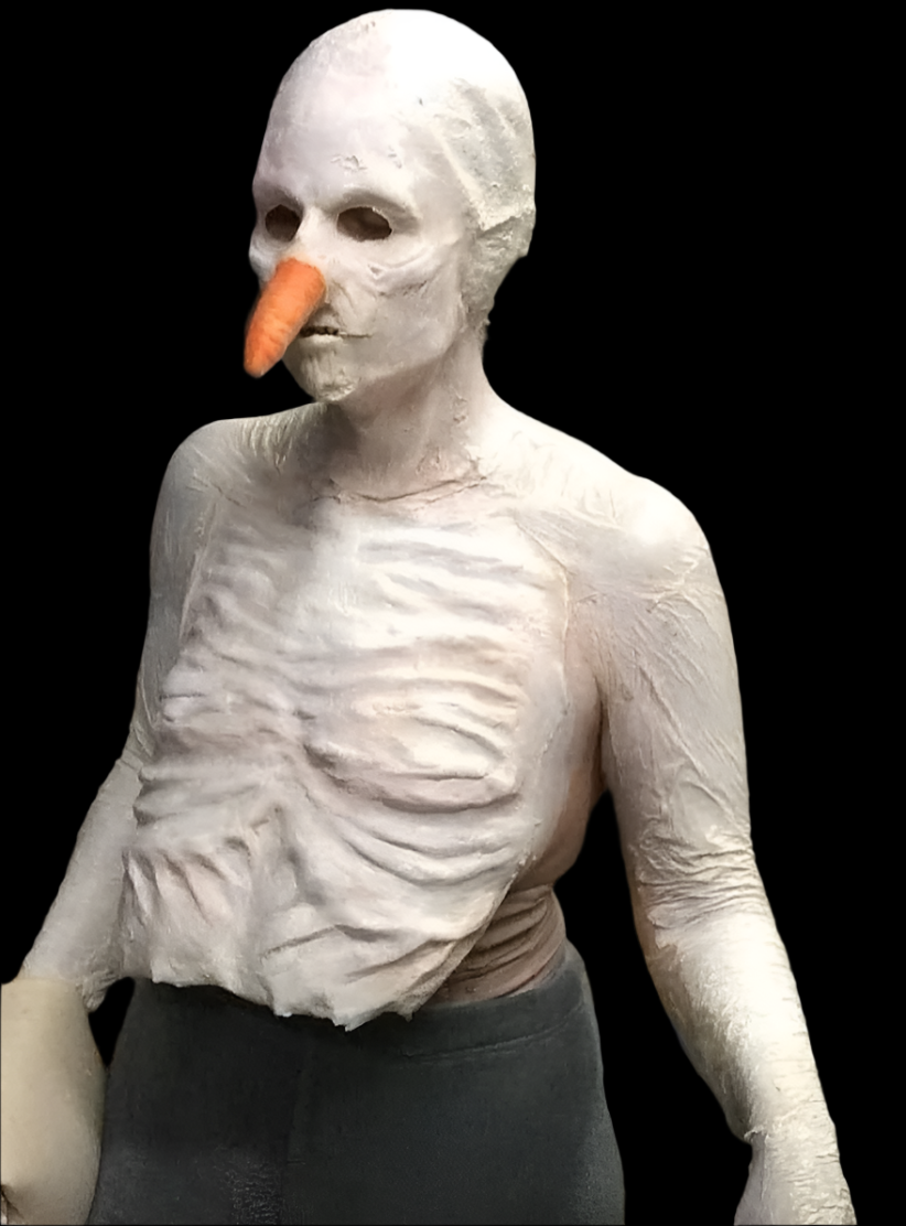 Snowman Skeleton Face and Chest Set