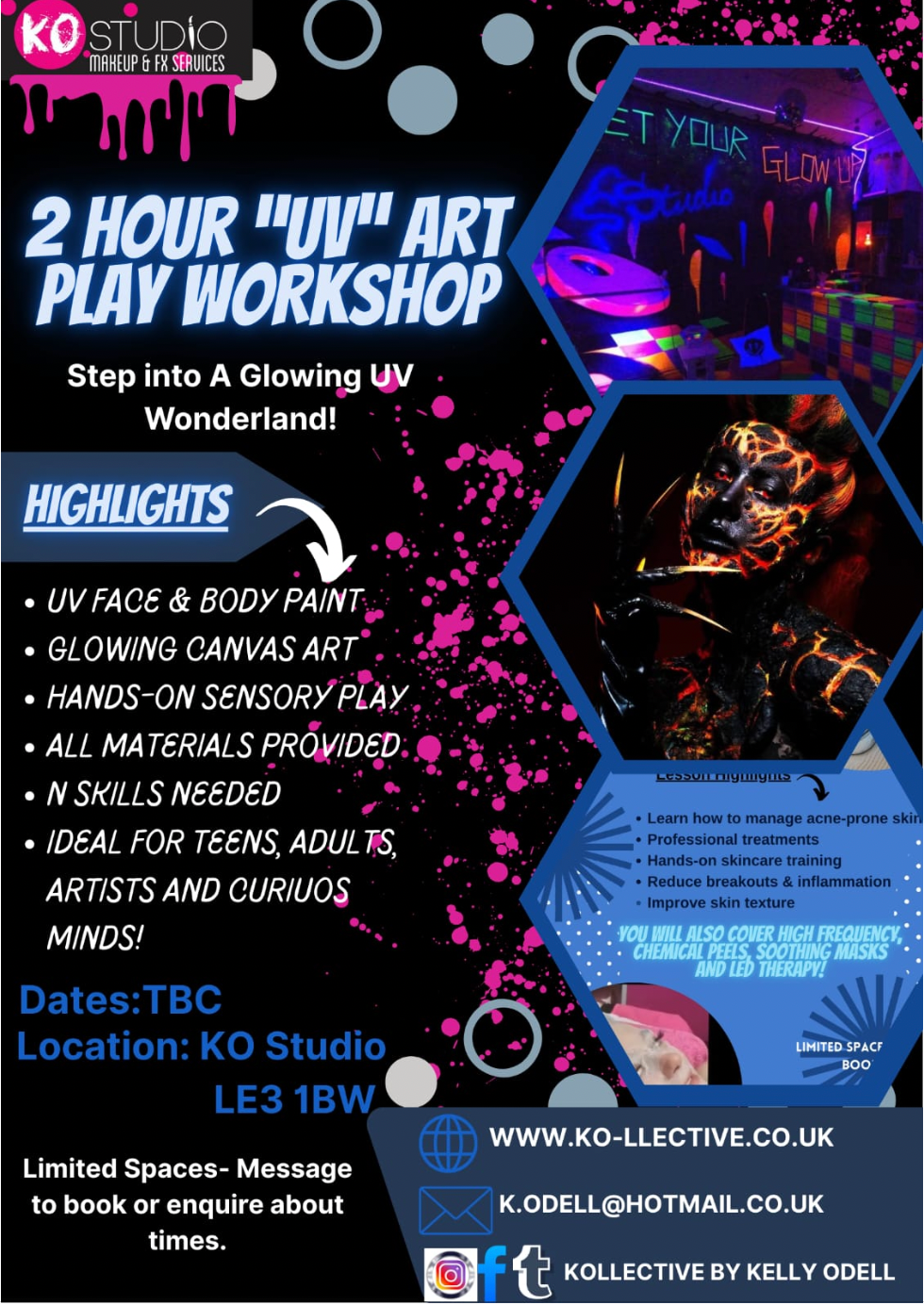 2 HOUR 'UV' ART PLAY WORKSHOP