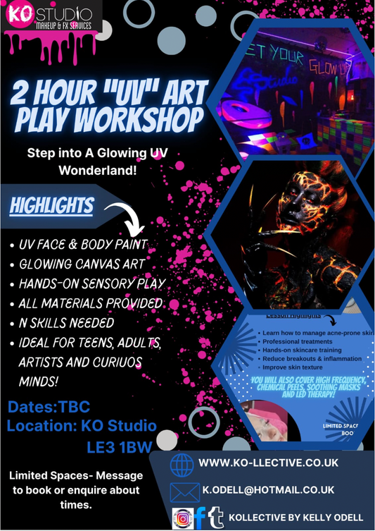 2 HOUR 'UV' ART PLAY WORKSHOP