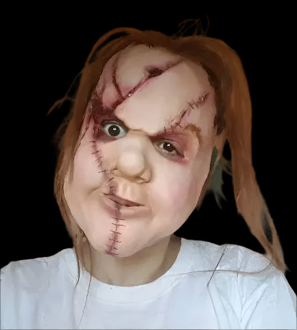 Stapled Creepy Doll Mask 