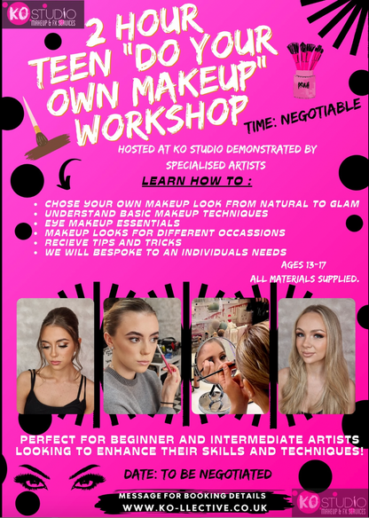 Teenager makeup lesson workshop 