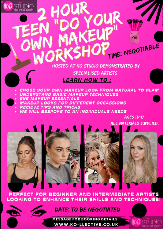 Teenager makeup lesson workshop 