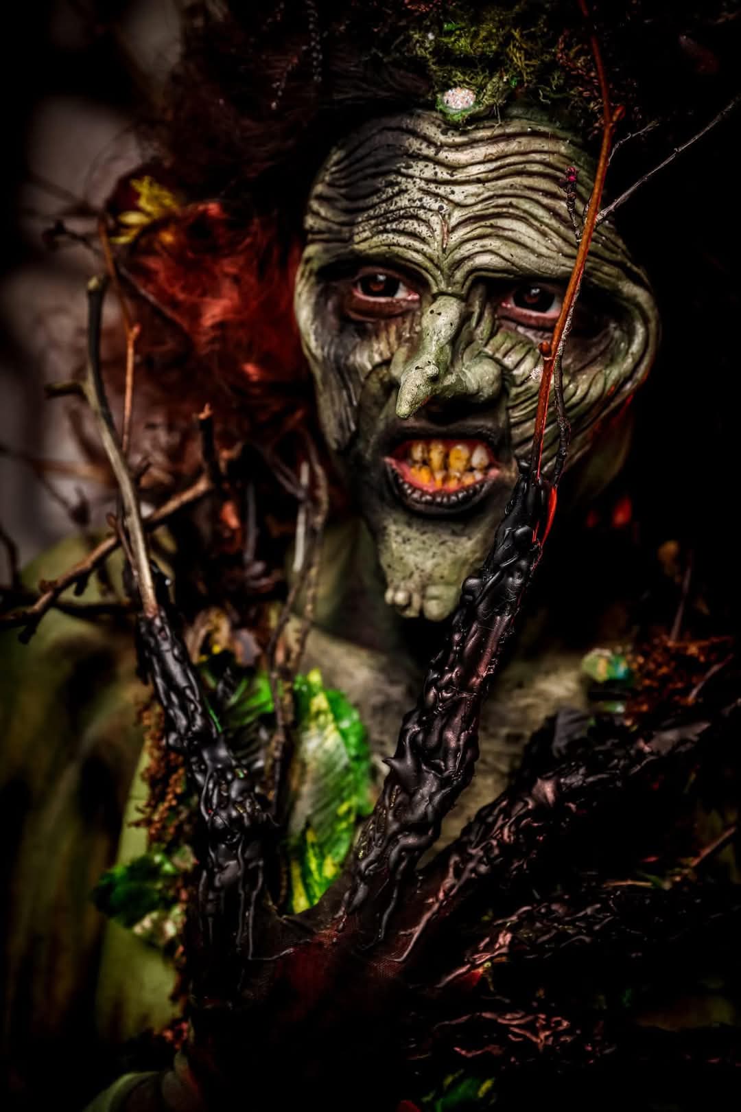 Tree Lady Realistic prosthetic application by Leicester special effects makeup artist