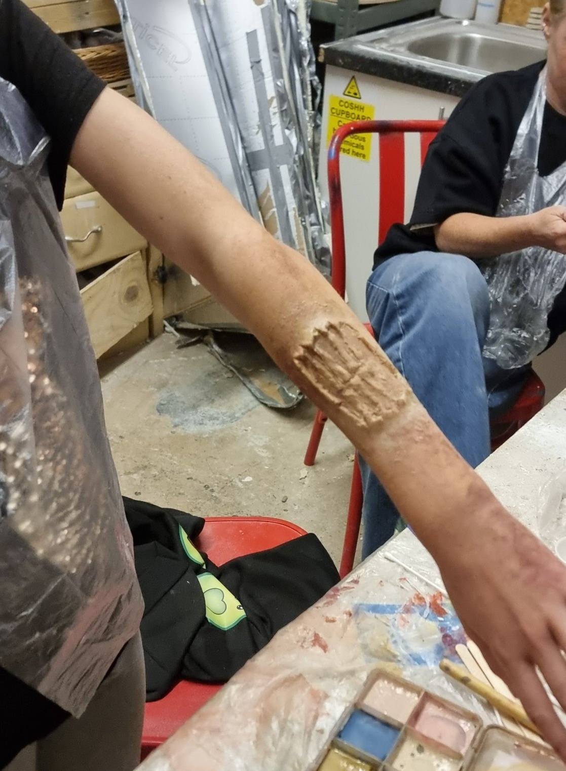 sfx, prosthetic, application, workshop,ko studio, creating, creation,