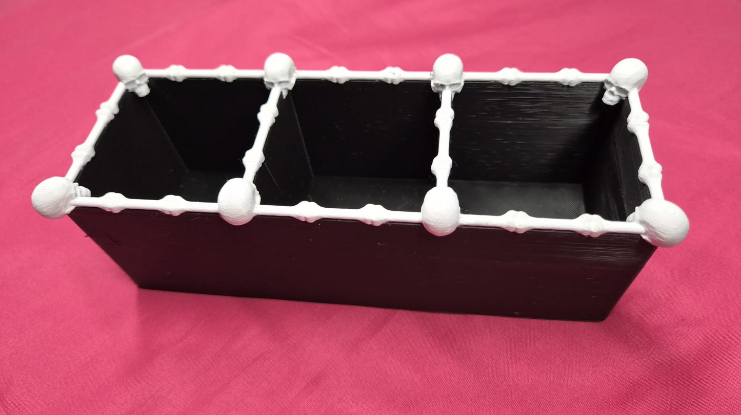 black and white skull and bone accessories tub 