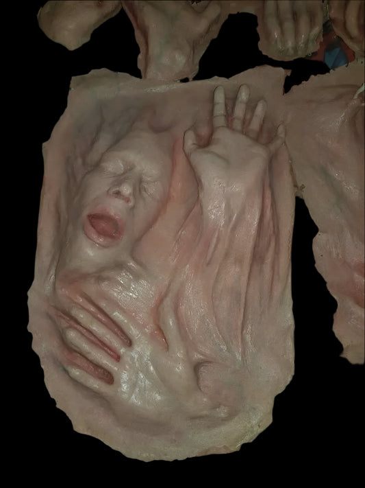 Body of Souls chest body latex prosthetic inspired by Ed Gein and Freddy Krueger for sale.