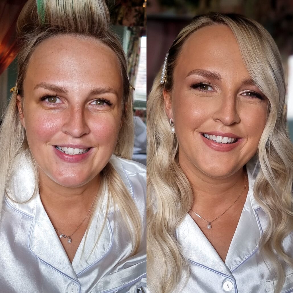 brdial before and after makeup image done by kelly odell 