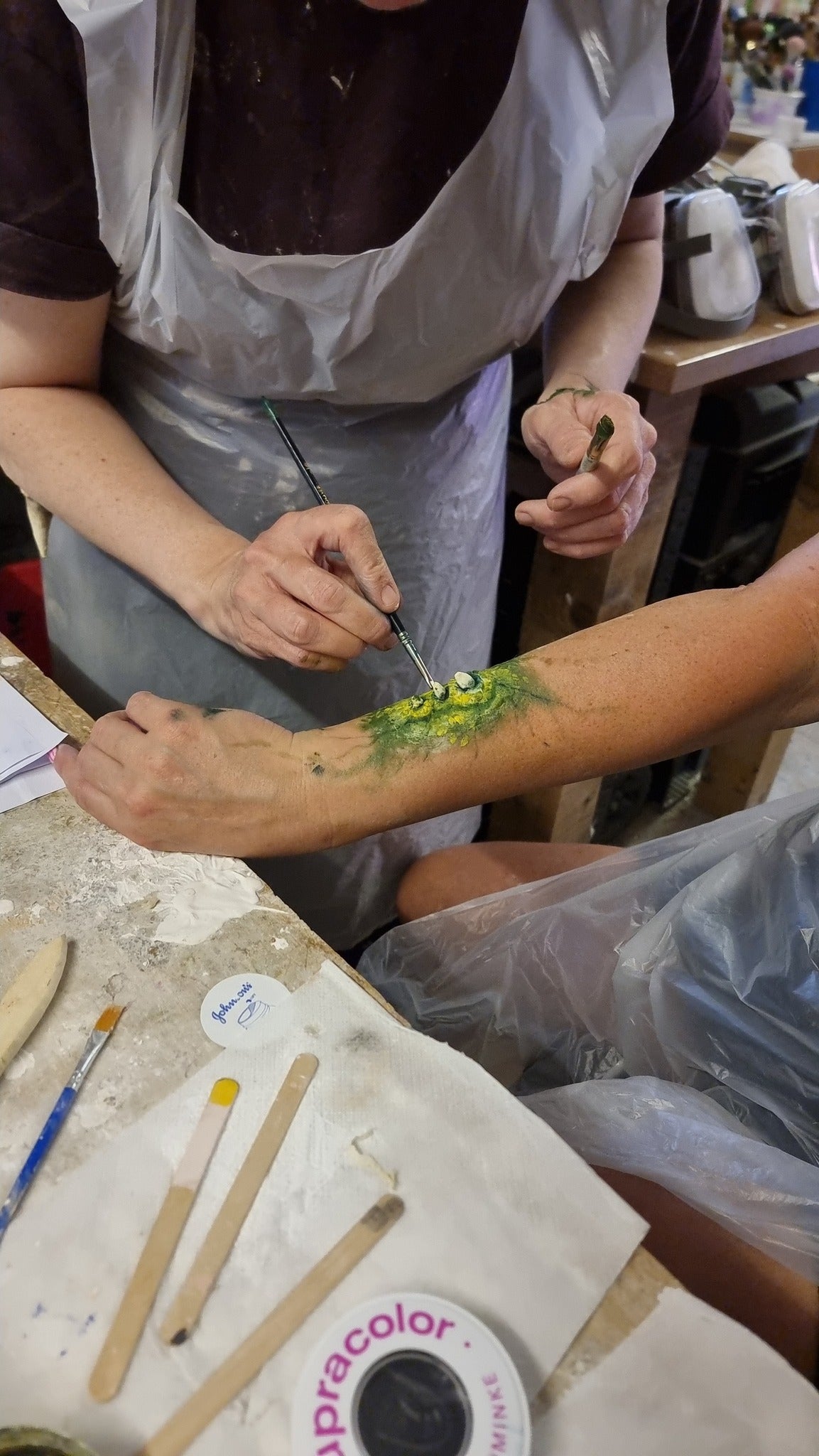 sfx, prosthetic, application, workshop,ko studio, creating, creation,