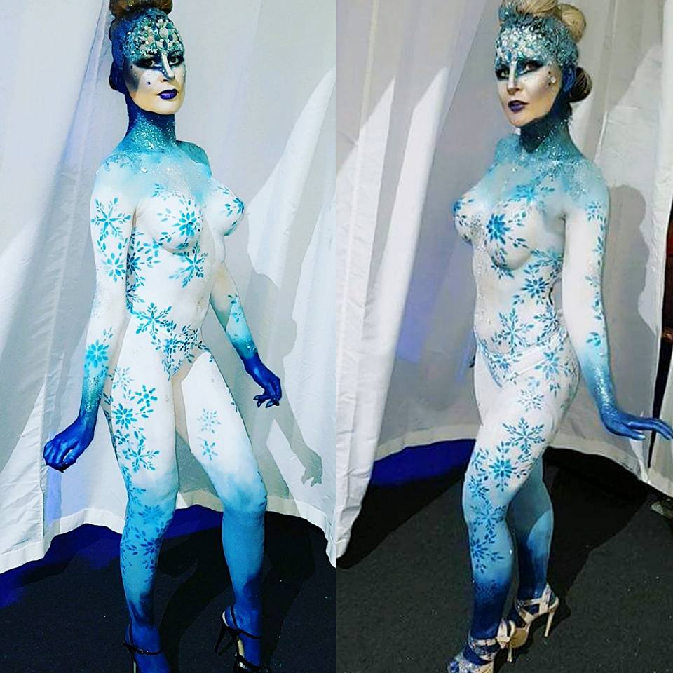 Corporate creative event body paint makeup artist Leicester.