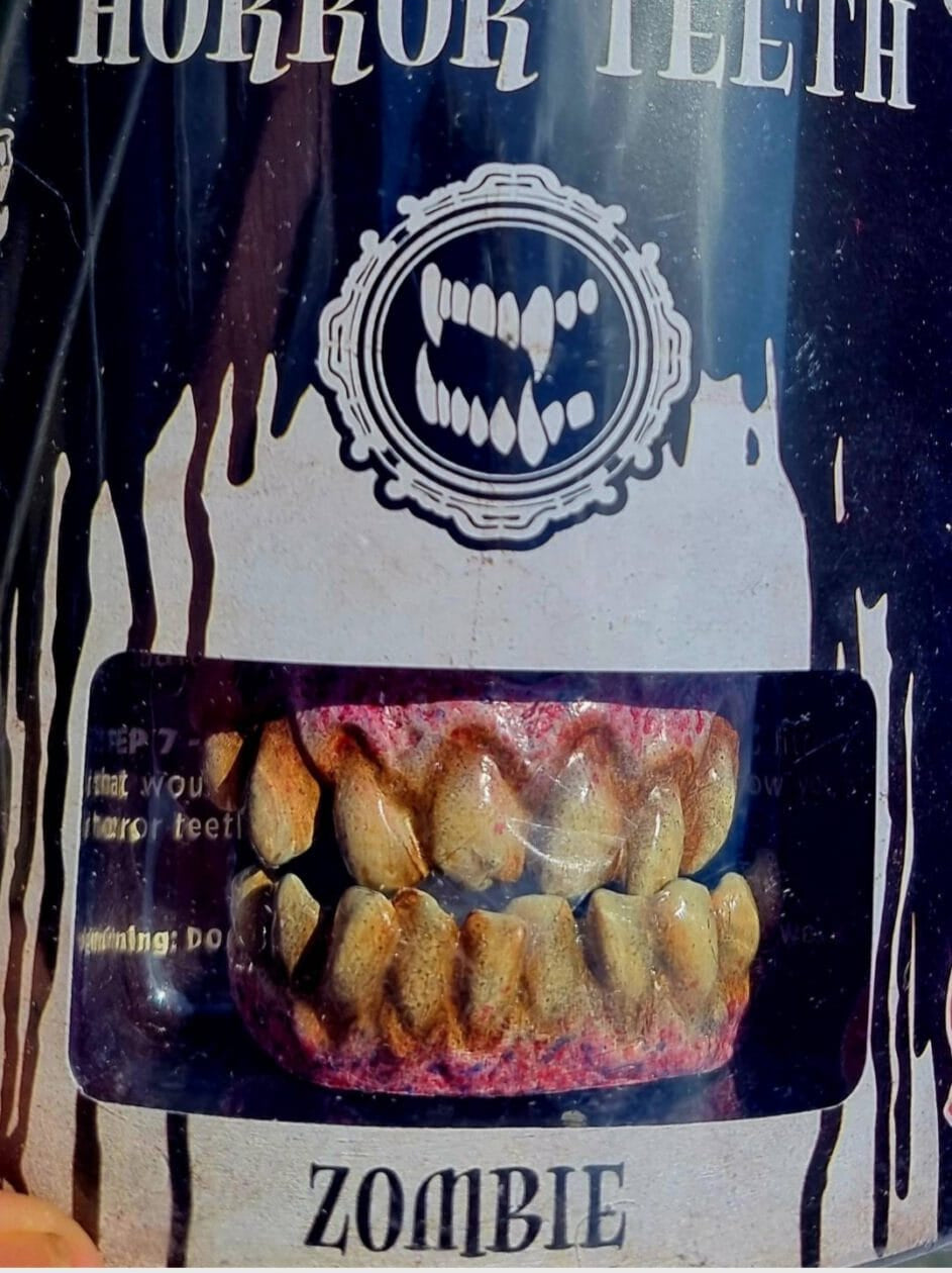 faux zombie teeth 