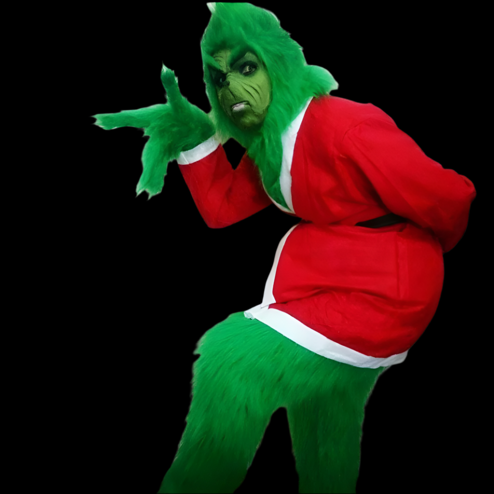 fur grinch trousers 