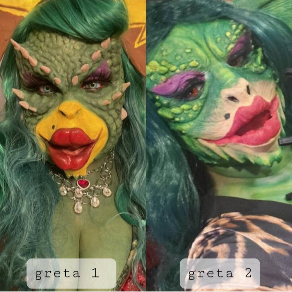 Greta Face Prosthetic and ear and wig set prosthetic fancy dress costume for cosplay