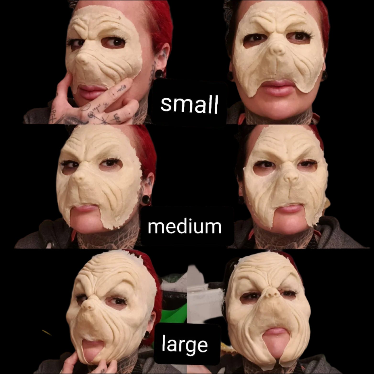 grinch faces latex mask prosthetics 