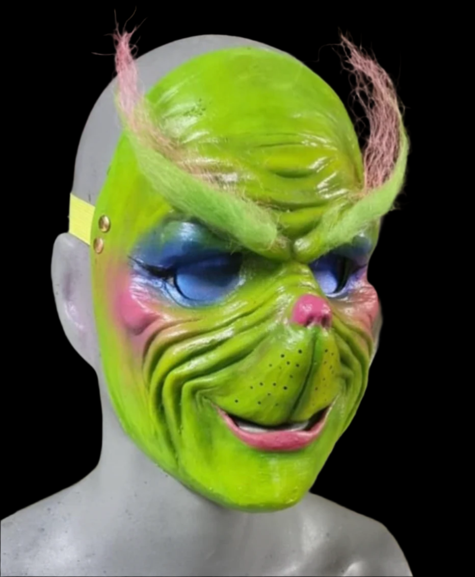 mrs smiley grinch latex mask