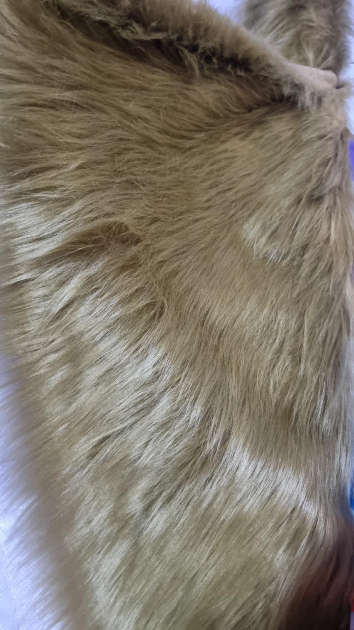 OLIVE GREEN LONG HAIR FAUX FUR