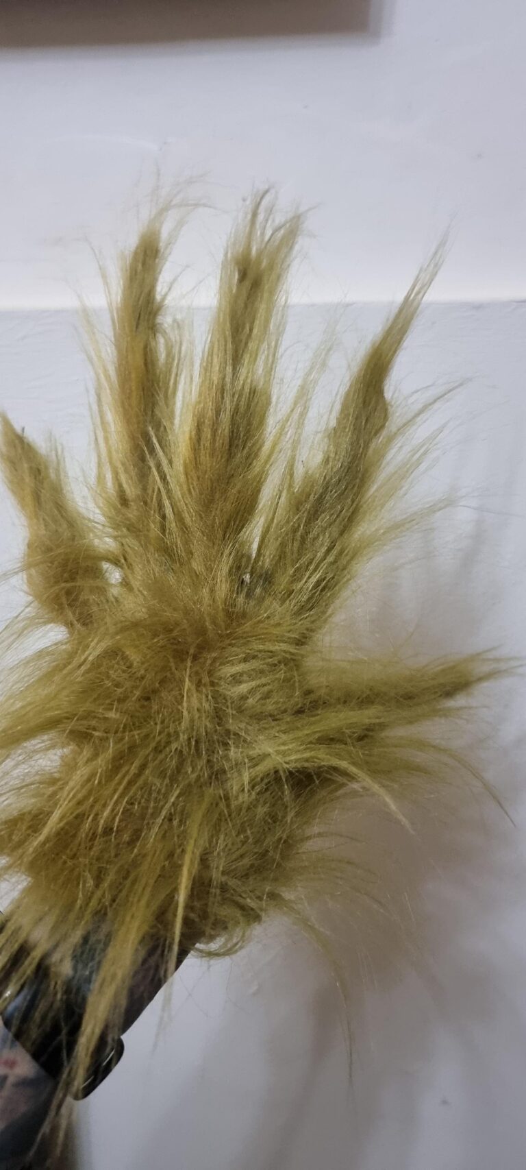 olive green long fur 