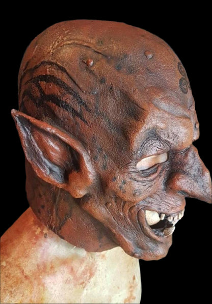 orc with fangs latex mask 