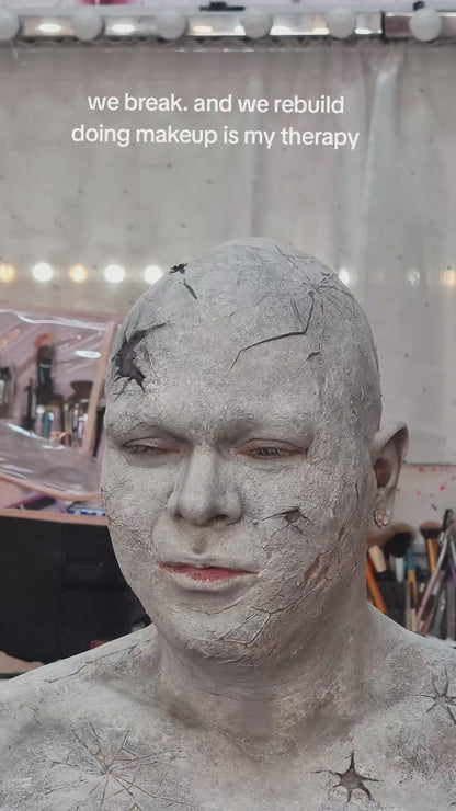  SILICONE BROKEN GLASS PROSTHETIC MAKEUP