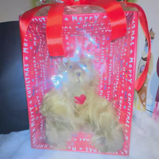 Grinch inspired plush and gift box