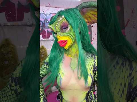 Greta Gremlin foam latex prosthetic mask for cosplay