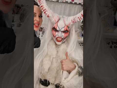 long white hair wig for krampus makeup looks