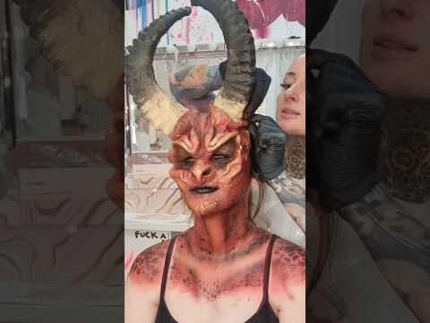 devil Krampus prosthetic we sell makeup and how to apply oy