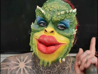 Greta Gremlin foam latex prosthetic mask for cosplay