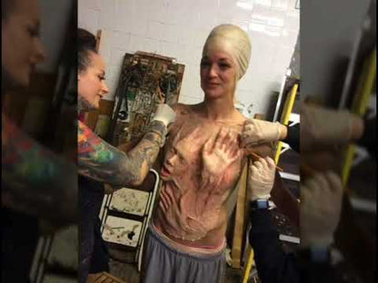 Body of Souls back chest body latex prosthetic inspired by Ed Gein and Freddy Krueger for sale.