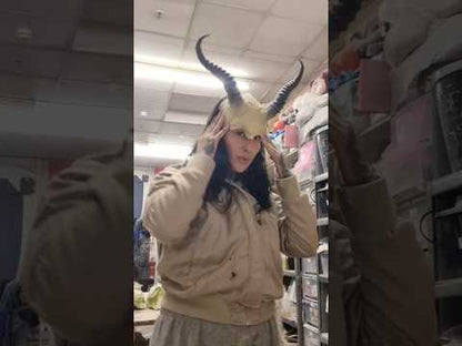 angry forehead horn latex prosthetic faun