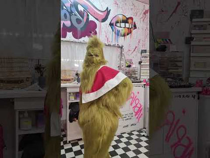 GREEN FAUX LONG FUR ONESIE