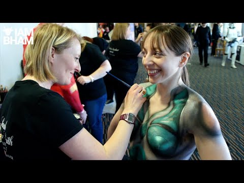 body paint work shop with sarah smith and kelly odell at Leicester studio ko studio 