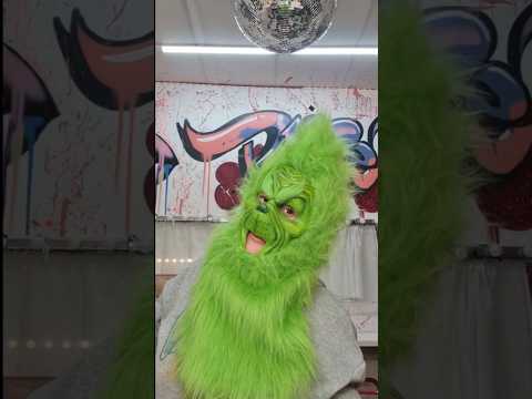 olive green grinch latex pullover mask 