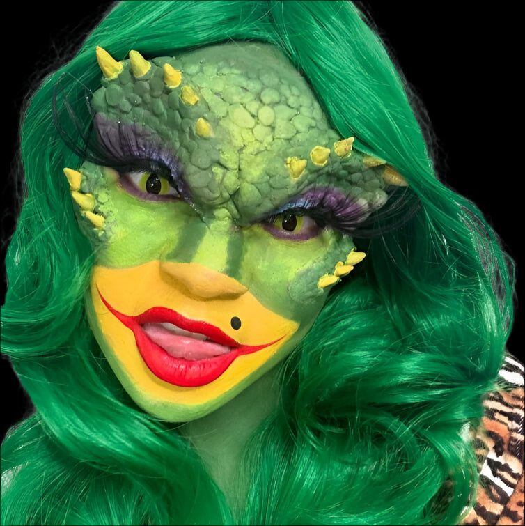  Reptile Gremlins Set silicone forehead and cheeks spikey prosthetics cosplay set 