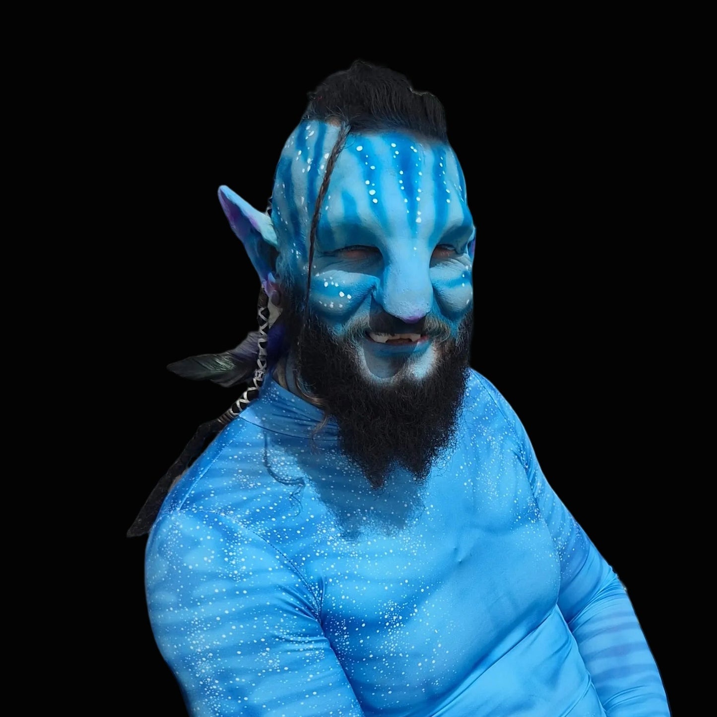 Avatar foam latex cosplay prosthetic for SFX makeup and costume