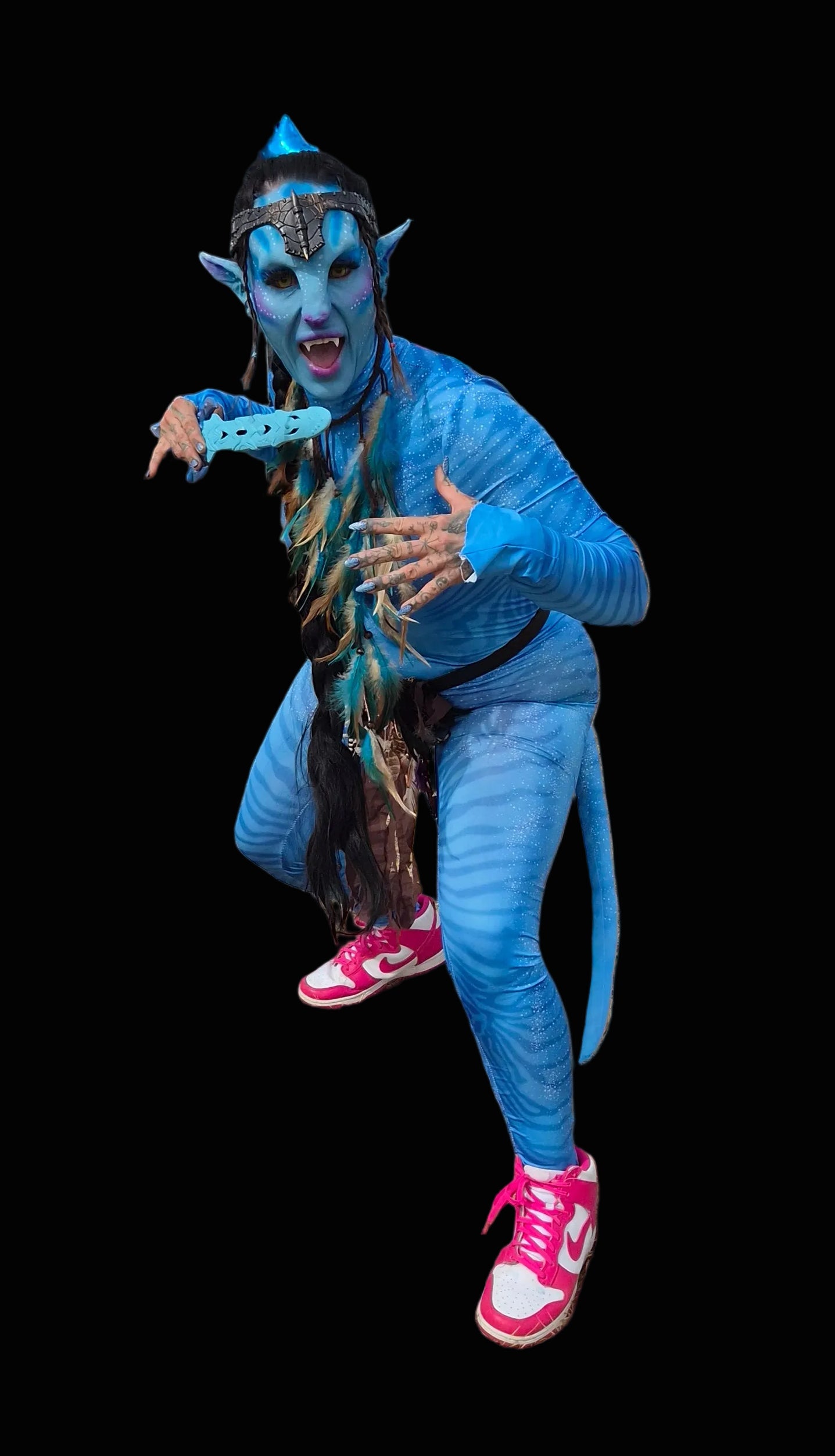 Avatar foam latex cosplay prosthetic for SFX makeup and costume
