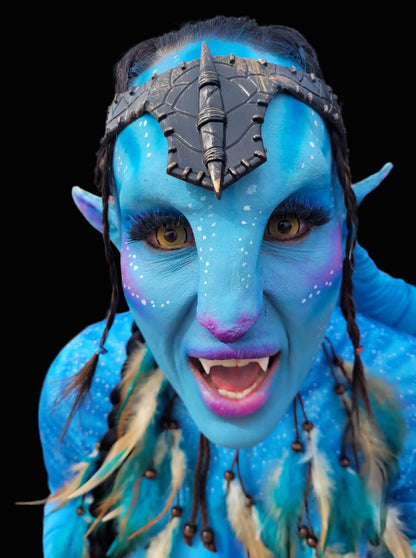 Avatar foam latex cosplay prosthetic for SFX makeup and costume