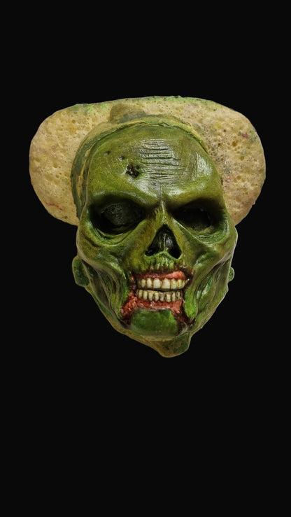 Zombie skull foam latex prosthetic mask for sale hand made to order 