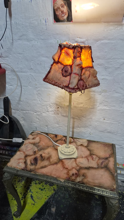ED GEIN SKIN FLESH HORROR COLLECTABLE LAMP FURNITURE FOR SALE