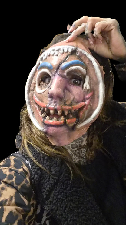 Cookie monster gingerbread man prosthetic mask 