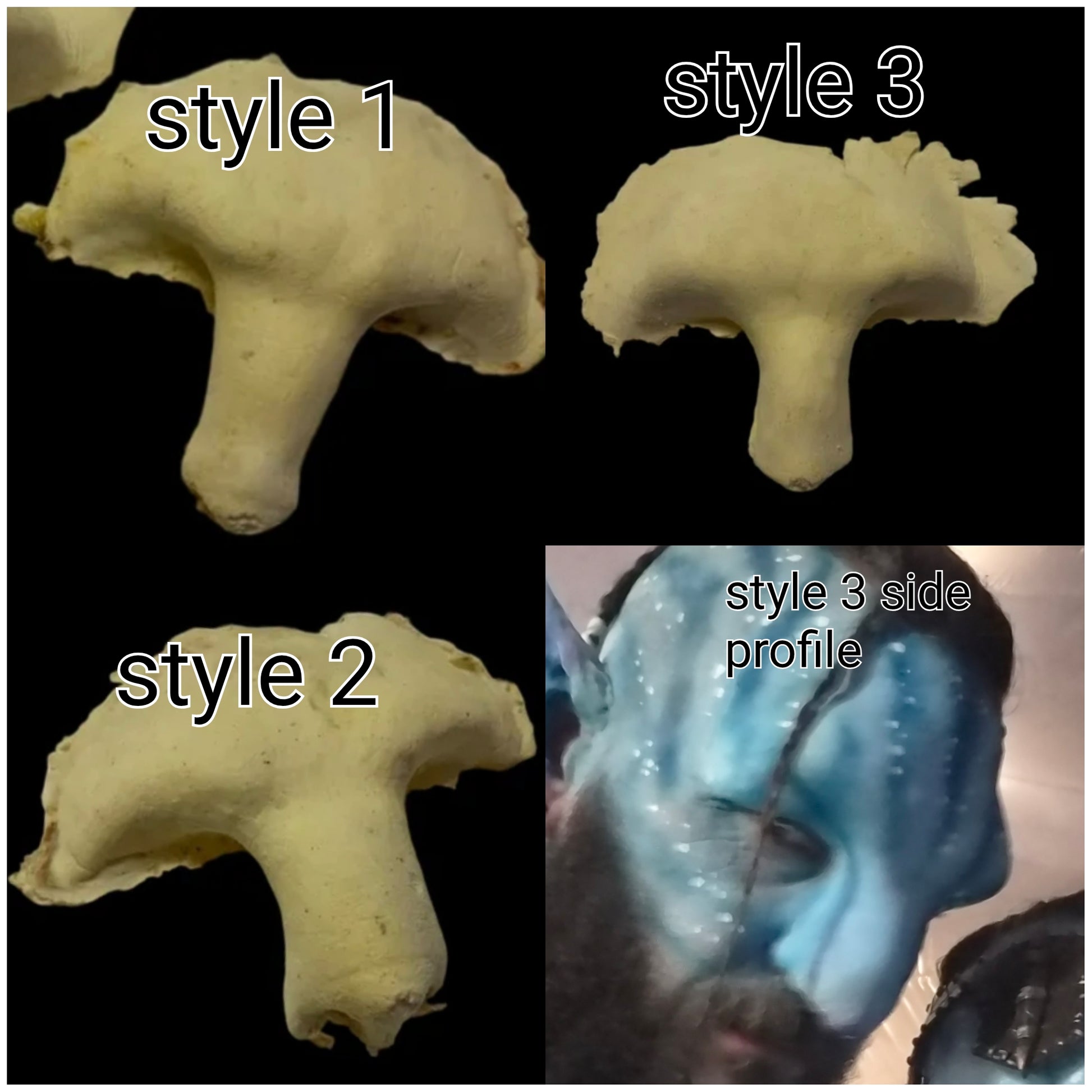 Avatar foam latex cosplay prosthetic for SFX makeup and costume