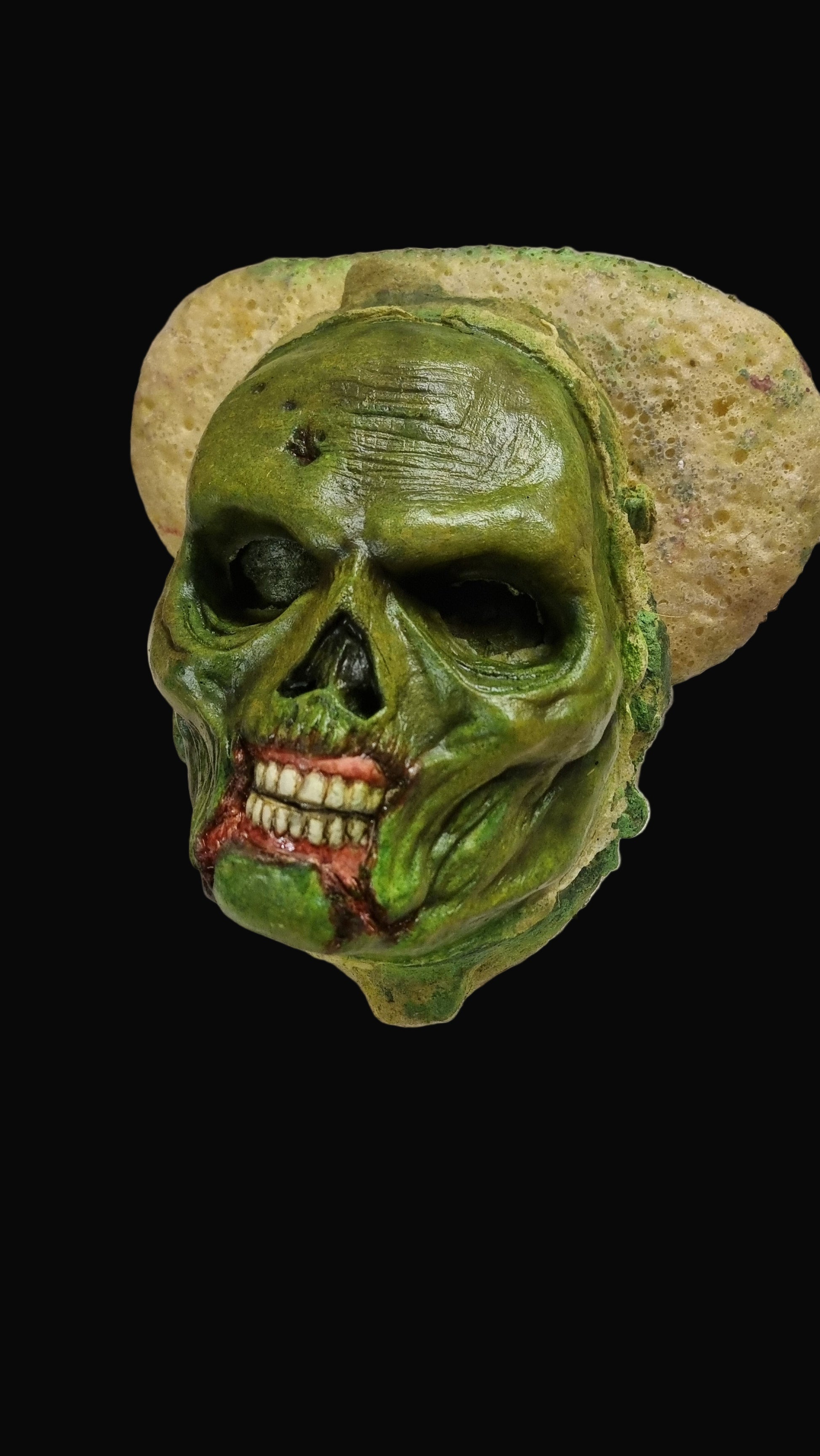 Zombie skull foam latex prosthetic mask for sale hand made to order 