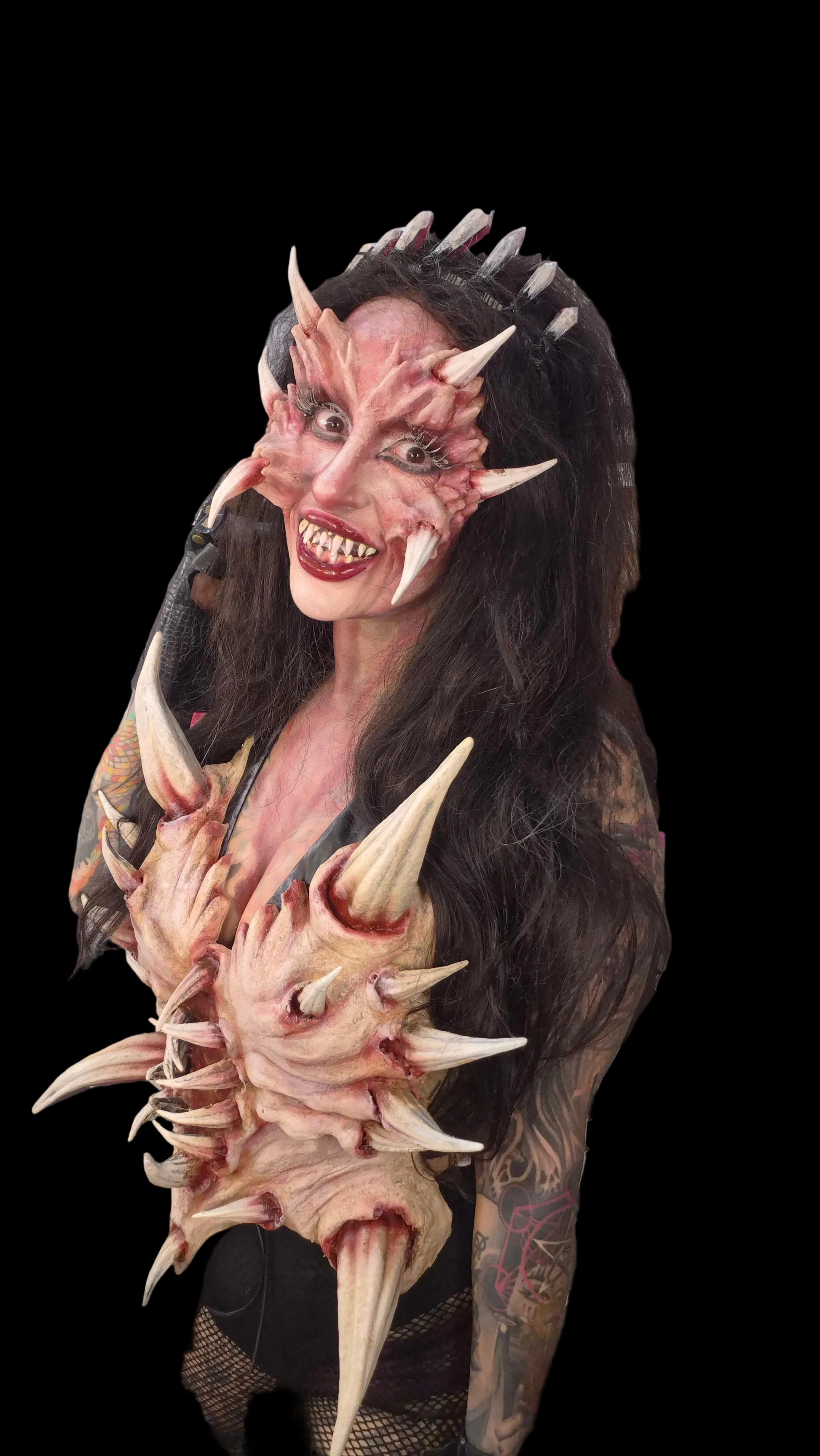 Tooth fair horn devil silicone prosthetic fancy dress costume 